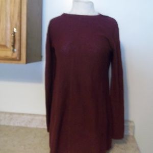 NWT STYLE &CO TUNIC SWEATER WINE COLOR SMALL